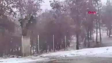 Elazığ-Keban Yolu Sis ve Karla Kaplandı