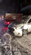 Doğu Anadolu'da Kar Yağışı ve Zincirleme Kaza!