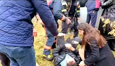 Elazığ'da Şarampole Yuvarlanan Otomobilde Sürücü Yaralandı