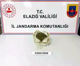 Elazığ'da 1 Kilo Esrar Ele Geçirildi, 1 Gözaltı