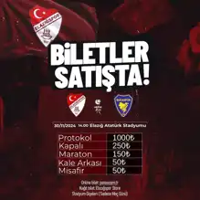 2. Lig Maçı İçin Biletler Satışta!