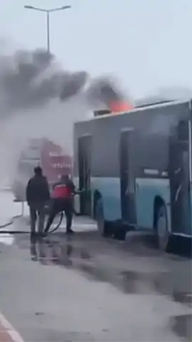 Seyir Halinde Otobüs Yandı!